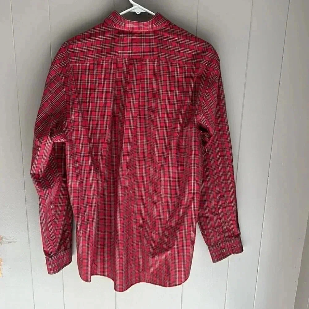 L.L. Bean Wrinkle Resistant Button Down Shirt‎ Plaid Medium
